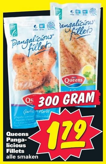 Aanbiedingen Queens pangalicious fillets - Queens - Geldig van 26/01/2015 tot 01/02/2015 bij Nettorama