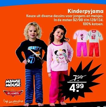 Aanbiedingen Kinderpyjama keuze uit diverse dessins voor jongens en meisjes - Huismerk - Trekpleister - Geldig van 27/01/2015 tot 01/02/2015 bij Trekpleister