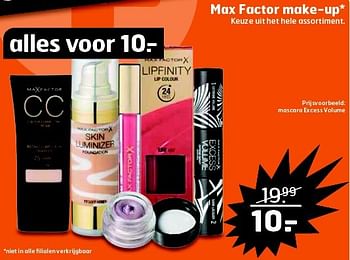 Aanbiedingen Max factor make-up - Max Factor - Geldig van 27/01/2015 tot 01/02/2015 bij Trekpleister