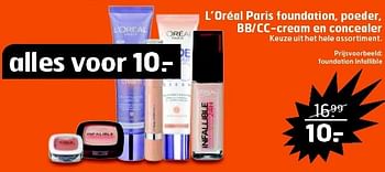 Aanbiedingen L’oréal paris foundation, poeder, bb-cc-cream en concealer - L'Oreal Paris - Geldig van 27/01/2015 tot 01/02/2015 bij Trekpleister