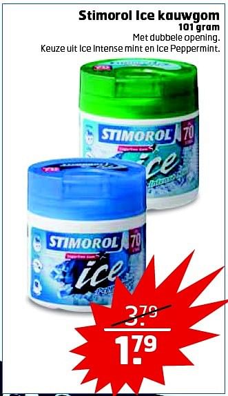 Aanbiedingen Stimorol ice kauwgom - Stimorol - Geldig van 27/01/2015 tot 01/02/2015 bij Trekpleister