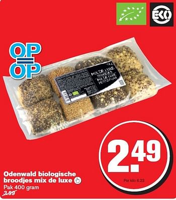 Aanbiedingen Odenwald biologische broodjes mix de luxe  - Odenwald - Geldig van 28/01/2015 tot 03/02/2015 bij Hoogvliet