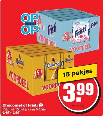 Aanbiedingen Chocomel of fristi - Chocomel - Geldig van 28/01/2015 tot 03/02/2015 bij Hoogvliet