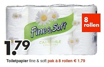 Aanbiedingen Toiletpapier fine + soft - Huismerk - Wibra - Geldig van 26/01/2015 tot 07/02/2015 bij Wibra
