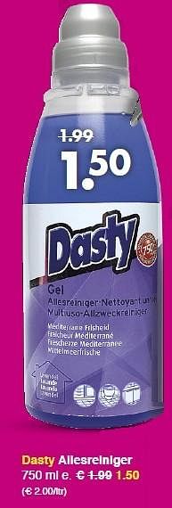 Aanbiedingen Dasty allesreiniger - Dasty - Geldig van 26/01/2015 tot 07/02/2015 bij Wibra