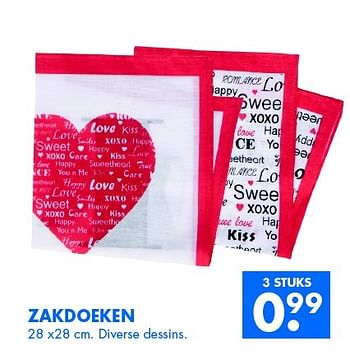 Aanbiedingen Zakdoeken - Huismerk - Zeeman  - Geldig van 31/01/2015 tot 07/02/2015 bij Zeeman
