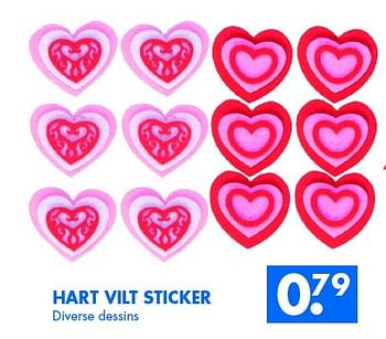 Aanbiedingen Hart vilt sticker - Huismerk - Zeeman  - Geldig van 31/01/2015 tot 07/02/2015 bij Zeeman
