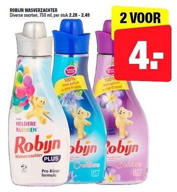Aanbiedingen Robijn wasverzachter - Robijn - Geldig van 26/01/2015 tot 08/02/2015 bij Big Bazar