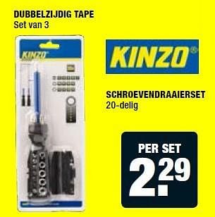 Aanbiedingen Schroevendraaierset - Kinzo - Geldig van 26/01/2015 tot 08/02/2015 bij Big Bazar