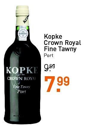 Aanbiedingen Kopke crown royal fine tawny port - Kopke - Geldig van 26/01/2015 tot 08/02/2015 bij Gall & Gall