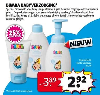 Aanbiedingen Bumba babyverzorging speciaal ontwikkeld voor baby’s en peuters - Bumba - Geldig van 27/01/2015 tot 08/02/2015 bij Kruidvat