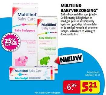 Aanbiedingen Multilind babyverzorging zachte body en billen voor je baby - Multilind - Geldig van 27/01/2015 tot 08/02/2015 bij Kruidvat