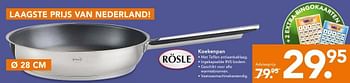 Aanbiedingen Koekenpan met teflon antiaanbaklaag - Rosle - Geldig van 02/02/2015 tot 14/02/2015 bij Blokker