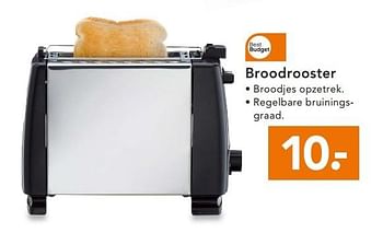 Aanbiedingen Broodrooster broodjes opzetrek. regelbare bruinings- graad - Best budget - Geldig van 02/02/2015 tot 14/02/2015 bij Blokker