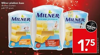 Aanbiedingen Milner plakken kaas - Milner - Geldig van 01/02/2015 tot 07/02/2015 bij Deen Supermarkten