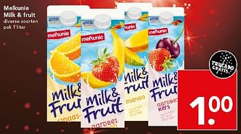 Aanbiedingen Melkunie milk + fruit - Melkunie - Geldig van 01/02/2015 tot 07/02/2015 bij Deen Supermarkten