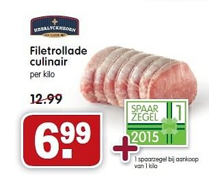 Aanbiedingen Filetrollade culinair - Heerlyckheeden - Geldig van 01/02/2015 tot 07/02/2015 bij Em-té