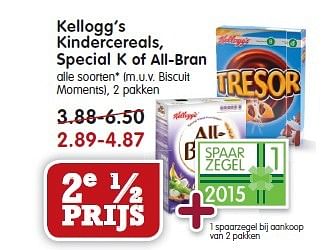Aanbiedingen Kellogg’s kindercereals, special k of all-bran - Kellogg's - Geldig van 01/02/2015 tot 07/02/2015 bij Em-té