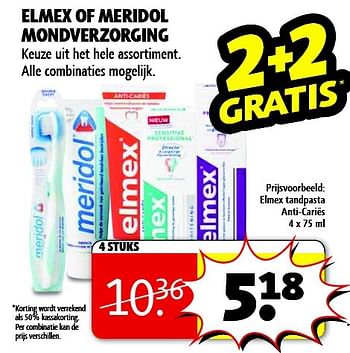 Aanbiedingen Elmex of meridol mondverzorging - Elmex - Geldig van 03/02/2015 tot 08/02/2015 bij Kruidvat