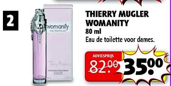 Aanbiedingen Thierry mugler womanity - Thierry Mugler - Geldig van 03/02/2015 tot 08/02/2015 bij Kruidvat