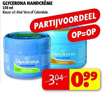 Aanbiedingen Glycerona handcrème - Glycerona - Geldig van 03/02/2015 tot 08/02/2015 bij Kruidvat