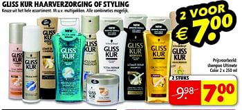 Aanbiedingen Gliss kur haarverzorging of styling - Gliss Kur - Geldig van 03/02/2015 tot 08/02/2015 bij Kruidvat