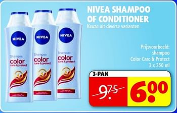 Aanbiedingen Nivea shampoo of conditioner - Nivea - Geldig van 03/02/2015 tot 08/02/2015 bij Kruidvat