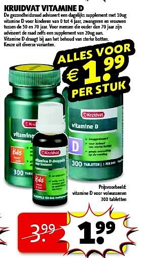 Aanbiedingen Kruidvat vitamine d - Huismerk - Kruidvat - Geldig van 03/02/2015 tot 08/02/2015 bij Kruidvat