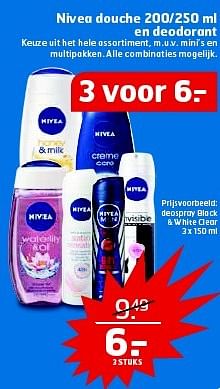 Aanbiedingen Nivea douche en deodorant - Nivea - Geldig van 03/02/2015 tot 08/02/2015 bij Trekpleister