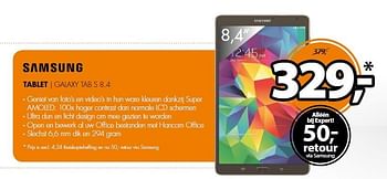Aanbiedingen Samsung tablet geniet van foto’s en video’s in hun ware kleuren - Samsung - Geldig van 02/02/2015 tot 08/02/2015 bij Expert