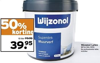 Aanbiedingen Wijzonol latex de professionele latex - Wijzonol - Geldig van 02/02/2015 tot 08/02/2015 bij Gamma