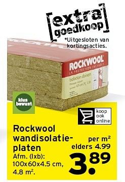 Aanbiedingen Rockwool wandisolatieplaten - Rockwool - Geldig van 02/02/2015 tot 08/02/2015 bij Gamma