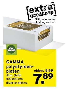 Aanbiedingen Gamma polystyreenplaten - Huismerk - Gamma - Geldig van 02/02/2015 tot 08/02/2015 bij Gamma
