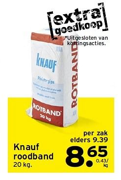 Aanbiedingen Knauf roodband - Knauf - Geldig van 02/02/2015 tot 08/02/2015 bij Gamma