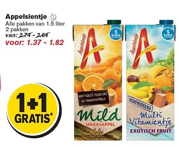 Aanbiedingen Appelsientje  - Appelsientje - Geldig van 04/02/2015 tot 10/02/2015 bij Hoogvliet