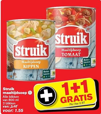 Aanbiedingen Struik maaltijdsoep - Struik - Geldig van 04/02/2015 tot 10/02/2015 bij Hoogvliet