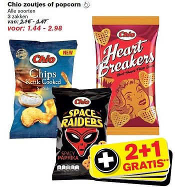Aanbiedingen Chio zoutjes of popcorn  - Chio - Geldig van 04/02/2015 tot 10/02/2015 bij Hoogvliet