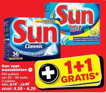 Aanbiedingen Sun vaatwastabletten - Sun - Geldig van 04/02/2015 tot 10/02/2015 bij Hoogvliet