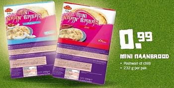 Aanbiedingen Mini naanbrood peshwari of chilli - Vitasia - Geldig van 02/02/2015 tot 08/02/2015 bij Lidl