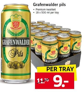 Aanbiedingen Grafenwalder pils premium kwaliteit - Grafenwalder - Geldig van 02/02/2015 tot 08/02/2015 bij Lidl