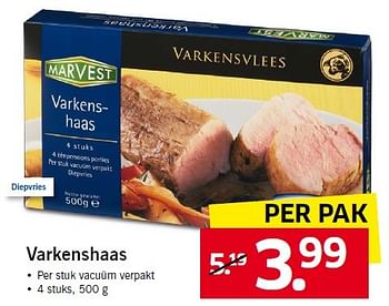 Aanbiedingen Varkenshaas per stuk vacuüm verpakt - Marvest - Geldig van 02/02/2015 tot 08/02/2015 bij Lidl