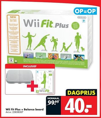 Aanbiedingen Wii fit plus + balance board - Nintendo - Geldig van 31/01/2015 tot 15/02/2015 bij Bart Smit