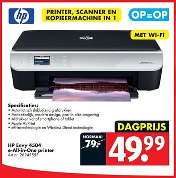 Aanbiedingen Hp envy 4504 e-all-in-one printer - HP - Geldig van 31/01/2015 tot 15/02/2015 bij Bart Smit