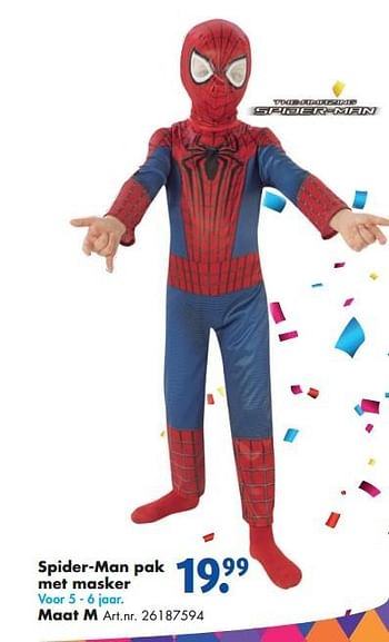 Aanbiedingen Spider-man pak met masker - Spider-man - Geldig van 31/01/2015 tot 15/02/2015 bij Bart Smit