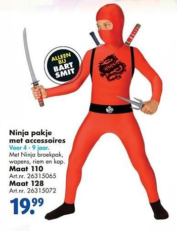 Aanbiedingen Ninja pakje met accessoires - Huismerk - Bart Smit - Geldig van 31/01/2015 tot 15/02/2015 bij Bart Smit