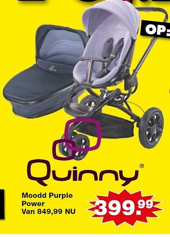 Aanbiedingen Moodd purple power - Quinny - Geldig van 01/02/2015 tot 15/02/2015 bij Baby & Tiener Megastore
