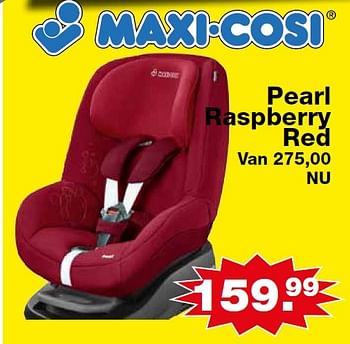 Aanbiedingen Pearl raspberry red - Maxi-cosi - Geldig van 01/02/2015 tot 15/02/2015 bij Baby & Tiener Megastore