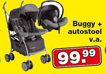 Aanbiedingen Buggy + autostoel - Huismerk - Baby &amp; Tiener Megastore - Geldig van 01/02/2015 tot 15/02/2015 bij Baby & Tiener Megastore