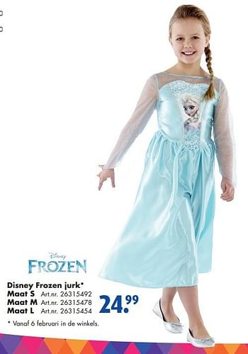 Aanbiedingen Disney frozen jurk - Disney - Geldig van 31/01/2015 tot 15/02/2015 bij Bart Smit