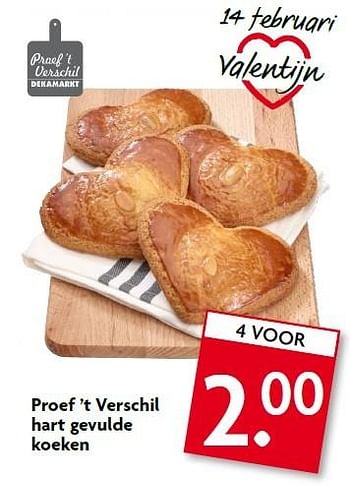 Aanbiedingen Proef `t verschil hart gevulde koeken - Huismerk - Deka Markt - Geldig van 08/02/2015 tot 14/02/2015 bij Deka Markt
